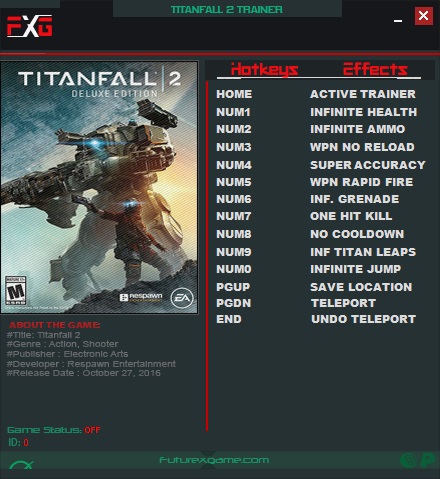 Titanfall 2 v2.0.6.1 (Origin) (64Bits) Trainer +11